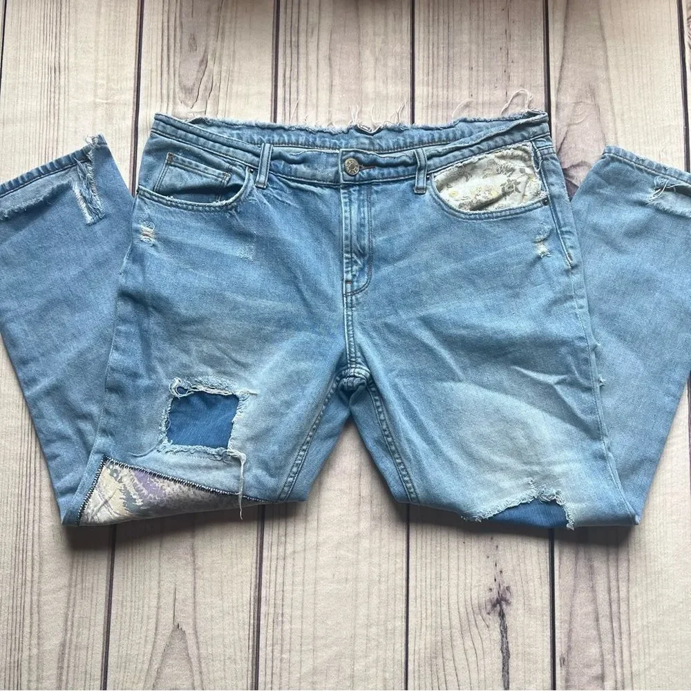 Urban Outfitters BDG Patchwork Distressed Slim Boyfriend Jeans